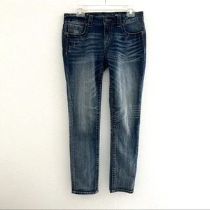 Miss Me women's sz 30 jeans flap pocket mid-rise skinny inseam 30" MS4009S56